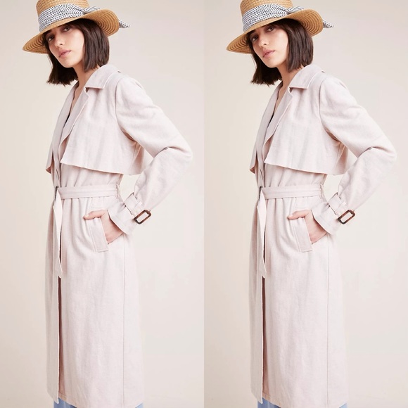 Anthropologie Blush Trench Coat - Picture 3 of 10